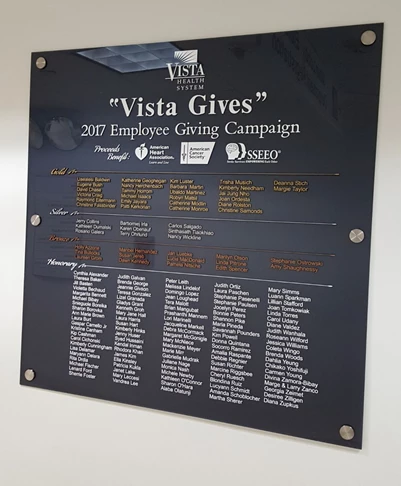 Charitable Giving Recognition Board
