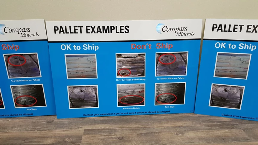 Quality Control signs for packaging and distribution centers