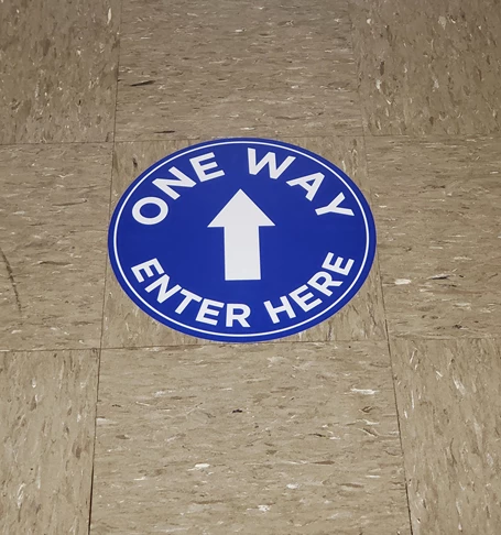 One Way Floor Decal